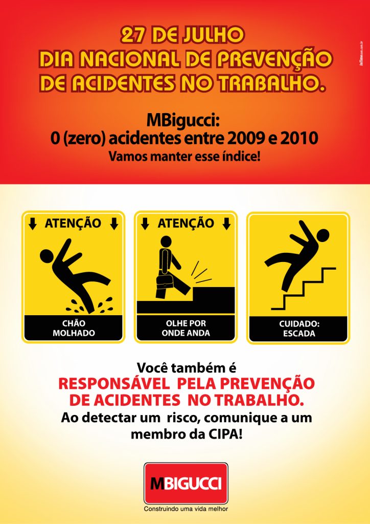 27 de julho: Dia Nacional de Prevenção de Acidentes no Trabalho