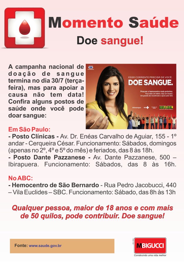 Momento Saúde – Doe Sangue
