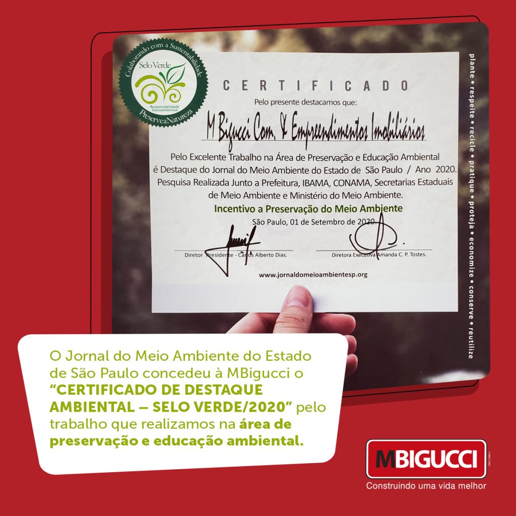 MBigucci recebe Destaque Ambiental