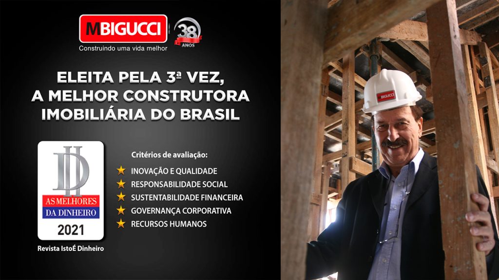 MBigucci é eleita pela 3ª vez a  “Melhor Construtora Imobiliária do Brasil – 2021”