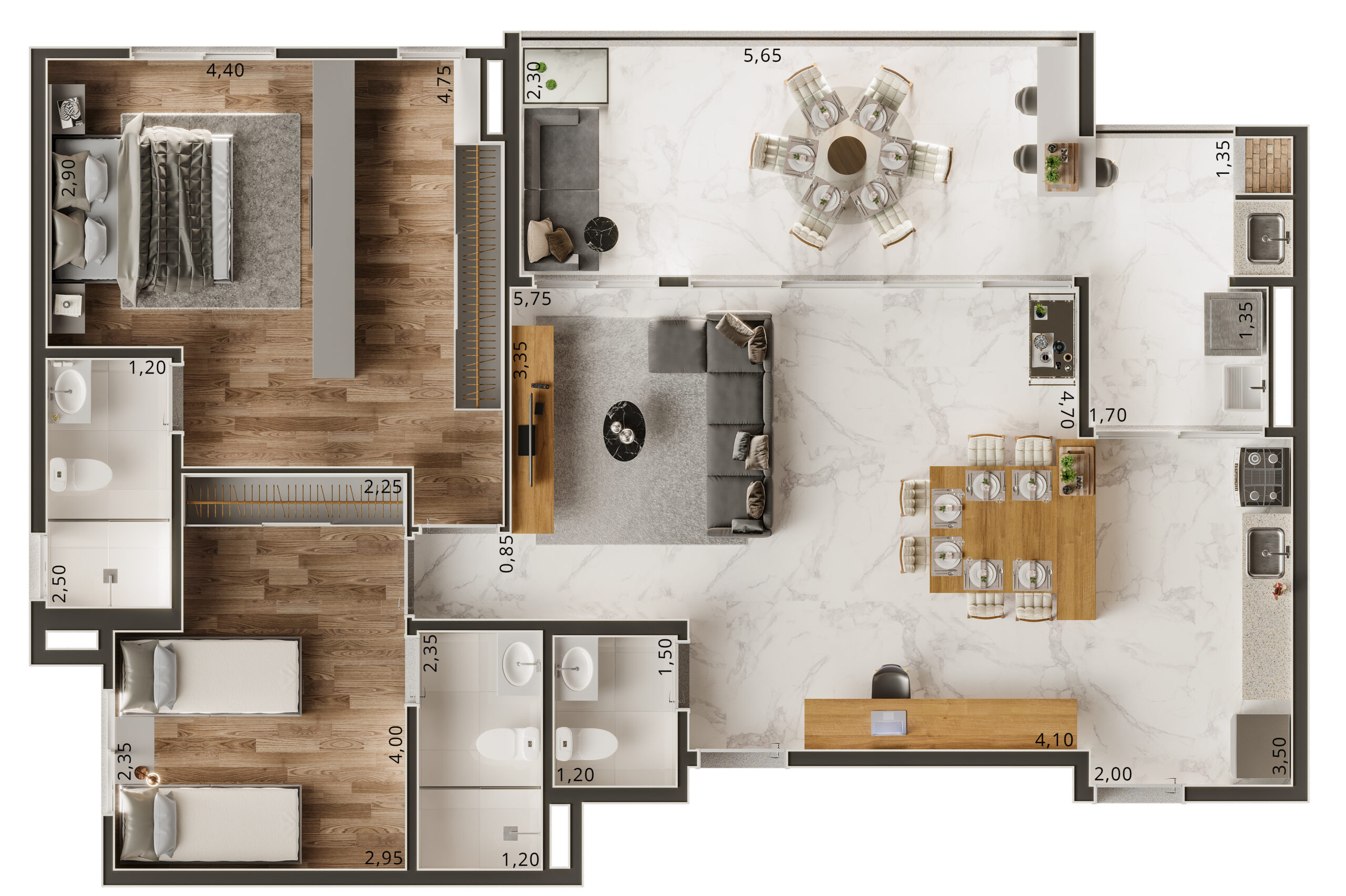 Planta 103m² c/ depósito privativo — Imperium MBigucci