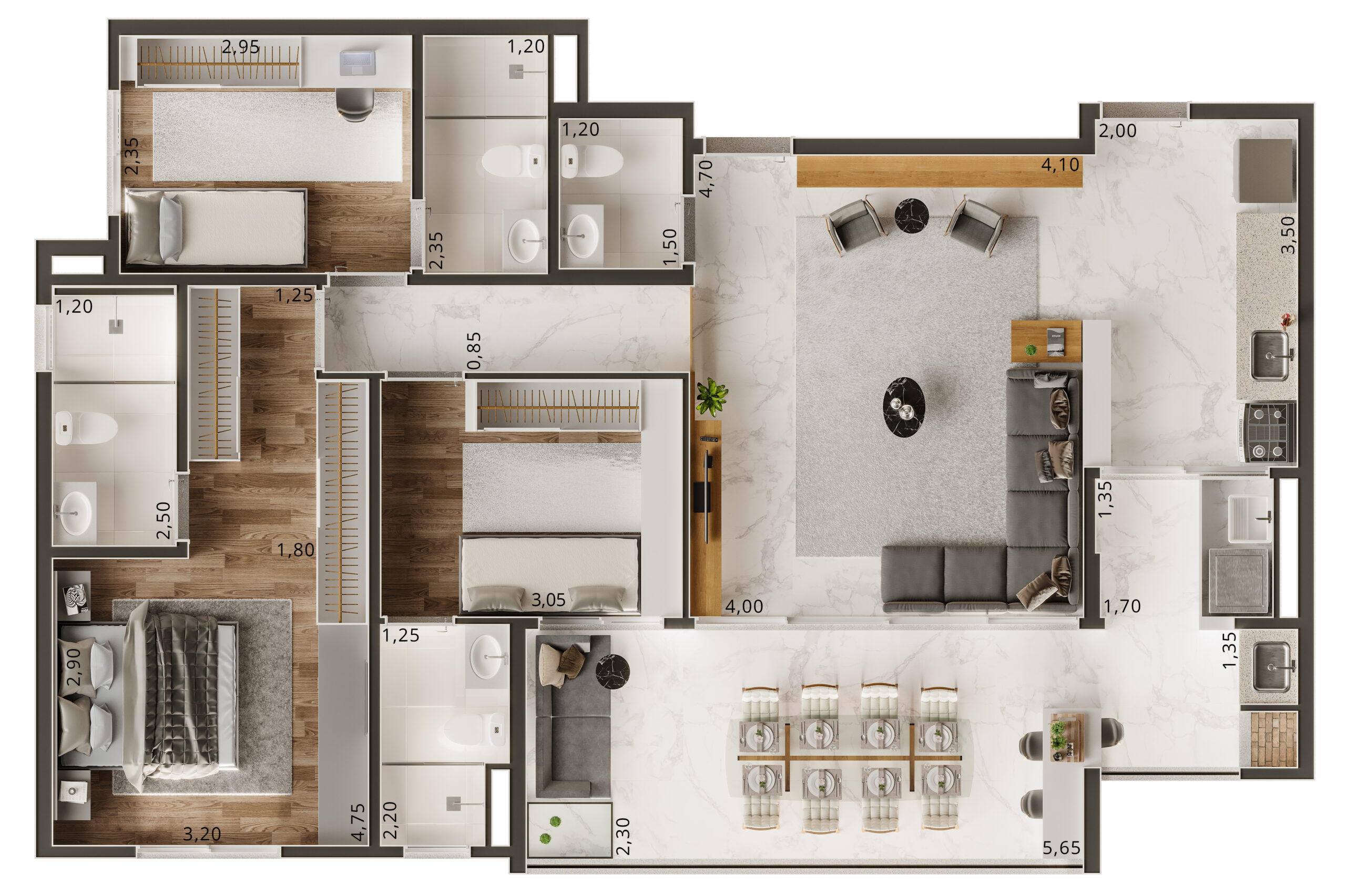 Planta 103m³ c/ depósito privativo — Imperium MBigucci