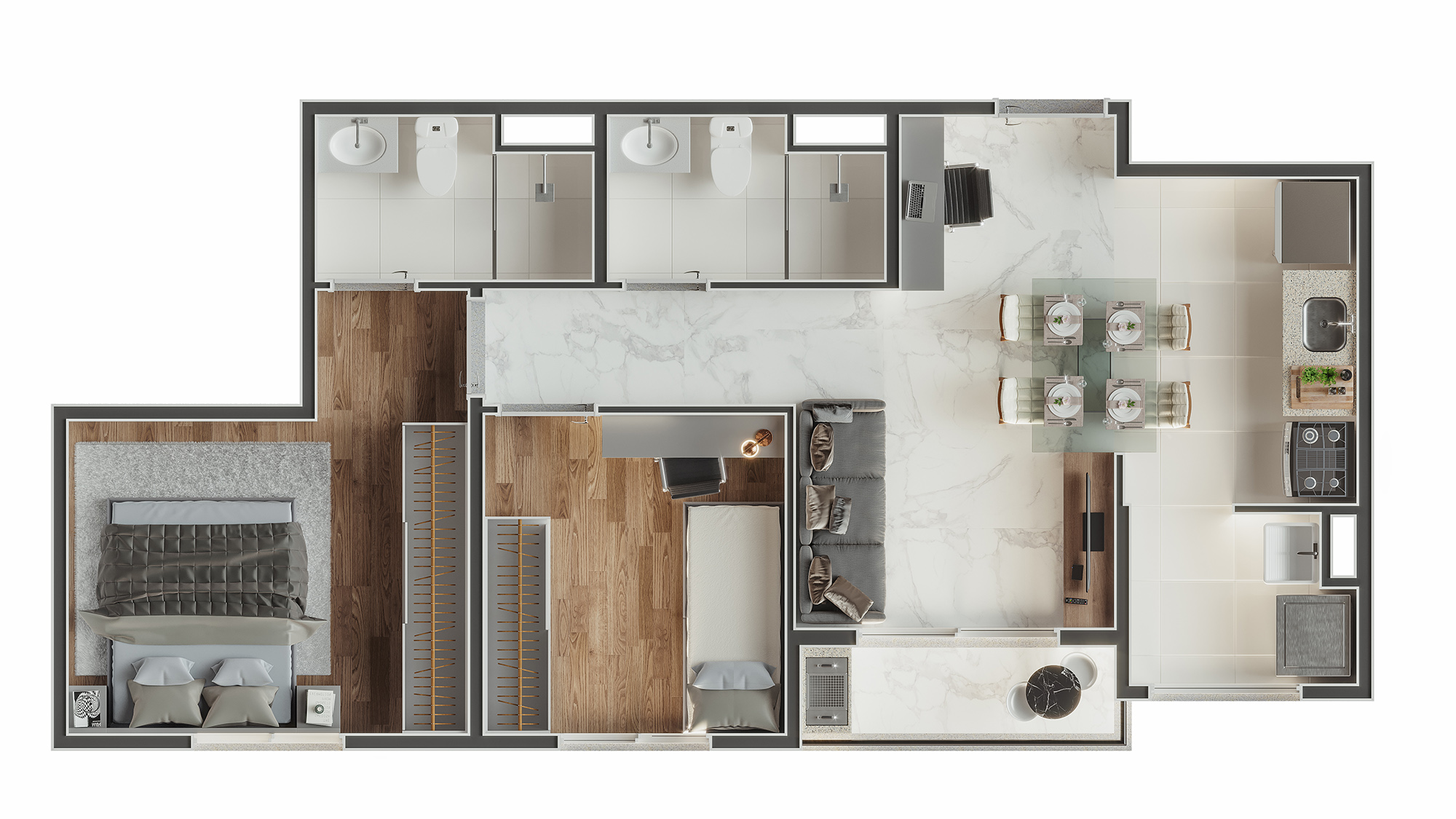 Planta 48m² — Sonata MBigucci