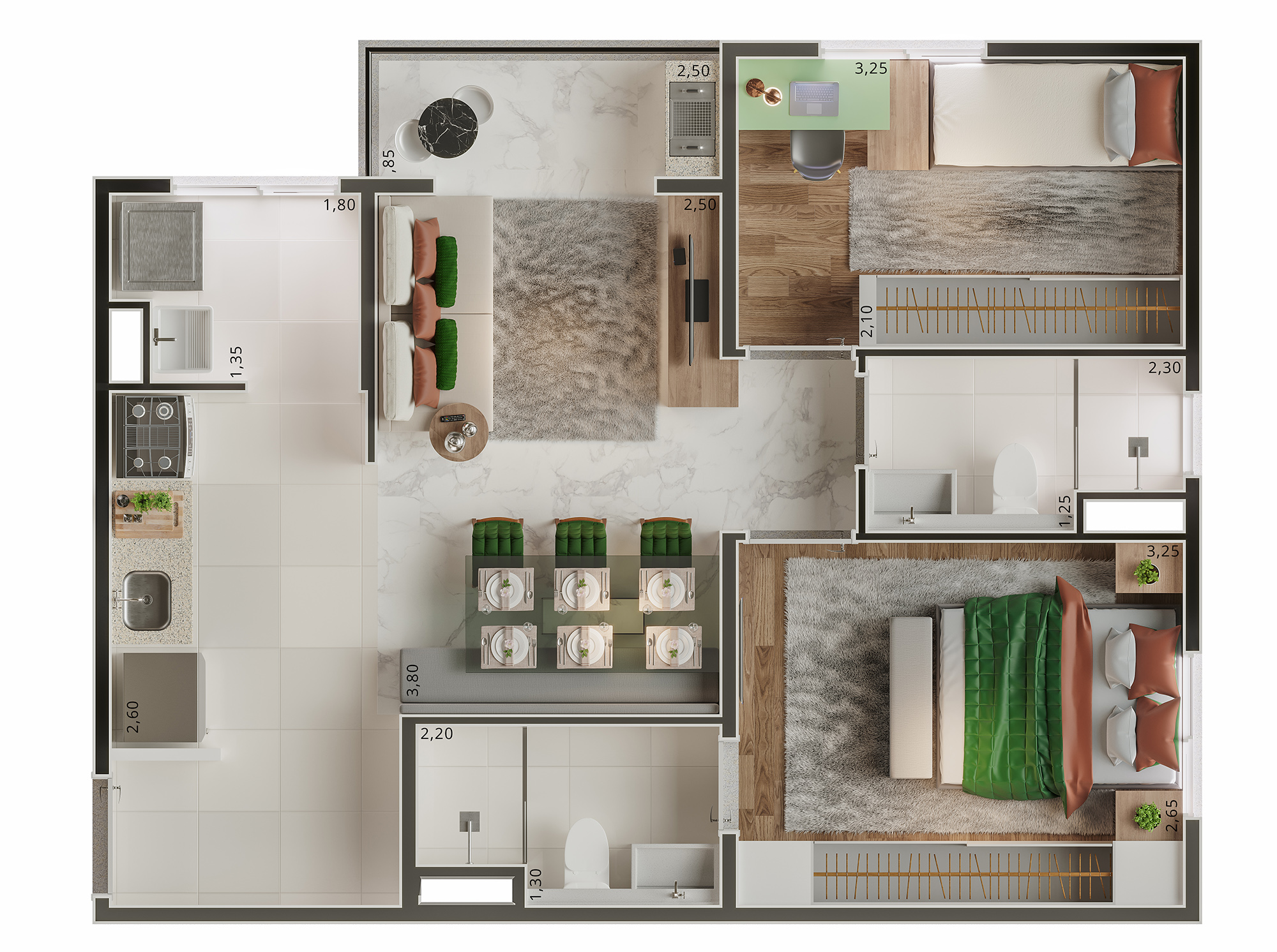 Planta 50m² — Sonata MBigucci