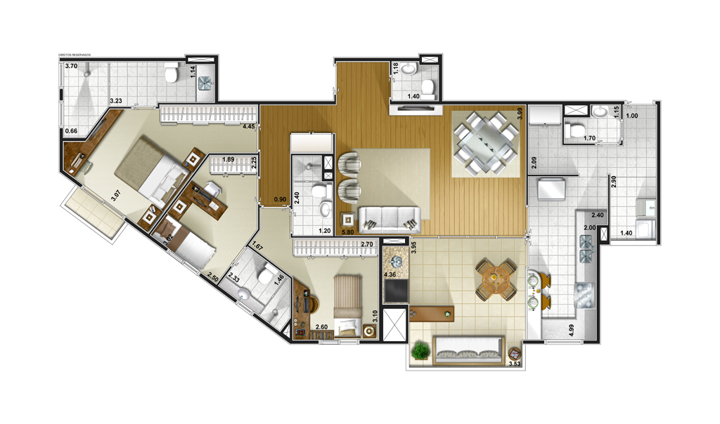 Planta 132m² c/ depósito privativo — Maximus MBigucci
